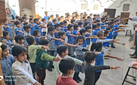 जूठन न छोडे थाली मे विद्यार्थियों ने ली शपथ