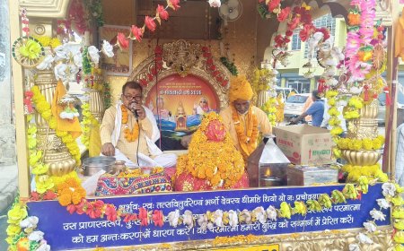 अखंड दीपक ज्योति कलश यात्रा का हुआ जगह-जगह स्वागत