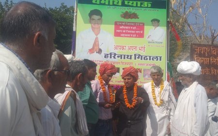 समाजसेवी हरनाथ गिठाला ने बेटी के जन्मदिवस के अवसर पर भेंट किया वाटर कूलर