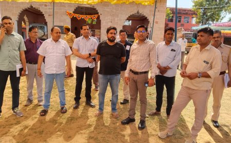 उपखण्ड अधिकारी,पुलिस उपाधीक्षक ने वार्षिक लक्खी मेला बाबा गरीबनाथ जी मेला स्थल की व्यवस्थाओं का लिया जायजा