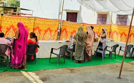 माली खेड़ा चौराहे पर लगाया निःशुल्क स्वास्थ्य जांच शिविर