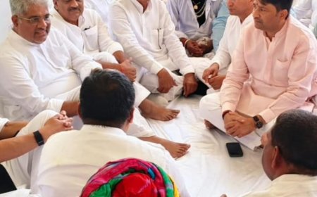 भाजपा विधायक प्रत्याशी बन्नाराम मीना ने केंद्रीय कैबिनेट मंत्री यादव के पिताजी के निधन पर श्रद्धांजलि अर्पित की