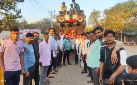 राजेश्वरी कैला माता करौली के लिए पदयात्रा हुई रवाना