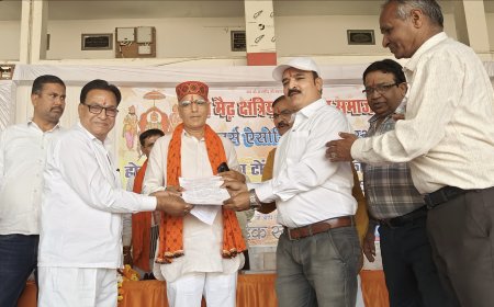 श्री मैढ क्षत्रिय स्वर्णकार समाज एवं ज्वैलर्स एसोसिएशन ने पीएचईडी मंत्री चौधरी को सौंपा ज्ञापन