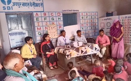 खुड़ियाना में एसबीआई बैंक के द्वारा आंगनवाड़ी केंद्र के कराये नवीनीकरण कार्य का उद्घाटन