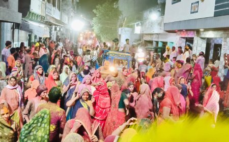 माली समाज भीलवाड़ा के चारभुजा नाथ ने किया नगर भ्रमण