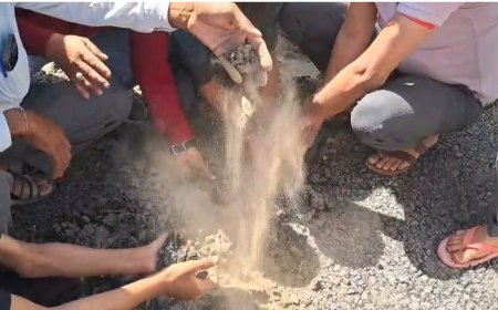 भ्रष्टाचार की सीमाएं पार घटिया सड़क निर्माण कर लगा रहे पलीता