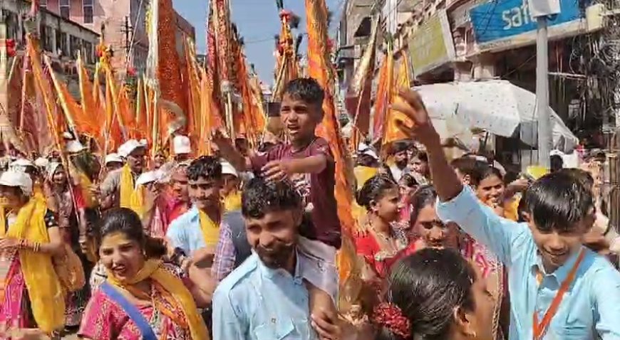 खाटूश्यामजी की पदयात्रा रवाना बाबा श्याम ने हरी झंडी दिखाकर किया शुभारम्भ