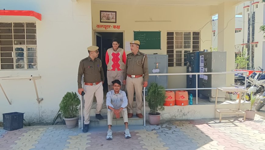 वैशाली नगर थाना पुलिस ने 0.32 बोर के कट्टे व दो जिंदा कारतूस के साथ आर्म्स एक्ट के तहत मुलजिम किया गिरफ्तार