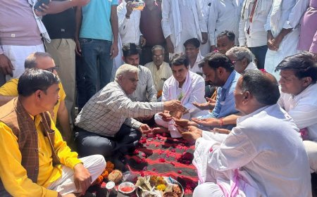 महुवा में कृषि उपज मंडी का भूमि पूजन: घोषणाएं केवल शब्द नहीं, बल्कि वे उन्हें पूरा करने के लिए प्रतिबद्ध - विधायकराजेन्द्र मीना