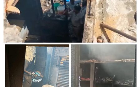 इंदपुर में किराना दुकान में लगी भीषण आगः फ्रिज, इन्वर्टर समेत 35 हजार नकद जला, एक घंटे तक नहीं पहुंची फायर ब्रिगेड