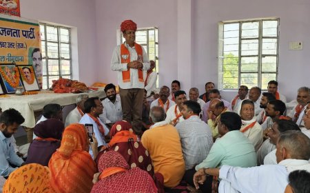 बाबा समुखदास  मंदिर में भाजपा की नीमूचाणा मंडल की बैठक का  हुआ आयोजन