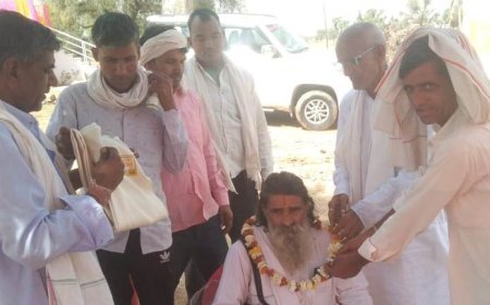 ढाणी भूराला में लालदास महाराज की द्वितीय पुण्यतिथि पर लगा भंडारा ,झड़ायां धाम के महंत सीताराम दास महाराज सहित संतों हुआ सम्मान