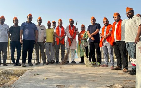 अलवर: भाजपा स्थापना सेवा सप्ताह के अंतर्गत श्री विवेकानन्द मंडल (दक्षिण) लालडिग्गी  में सफाई अभियान