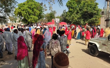 वराडा गांव में हनुमान जयंती पर निकली भव्य शोभायात्रा, हजारों श्रद्धालु हुए शामिल