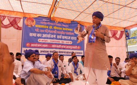 उदयपुरवाटी सात बती चौक पर मनाई बाबा साहेब भीमराव अंबेडकर की जयंती