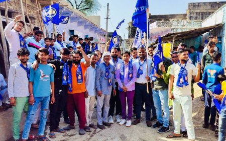 डॉ.भीमराव अंबेडकर की 134वीं जयंती पर निकली रैली