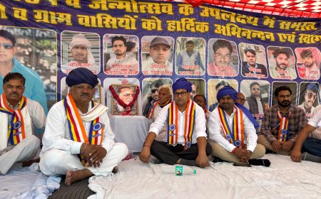 डॉ. अम्बेडकर की 134वीं जयंती पर मनियां में भव्य शोभायात्रा का आयोजन