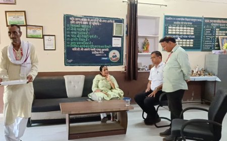 जिला कलेक्टर कोटपूतली बहरोड कल्पना अग्रवाल ने नारायणपुर क्षेत्र का दौरा