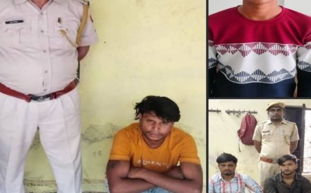 पुलिस की ताबड़तोड़ कार्यवाही: दुष्कर्मी, एक स्थाई वांरटी एवं 3 असामाजिक तत्वों सहित कुल 5 आरोपियों को गिरफ्तार