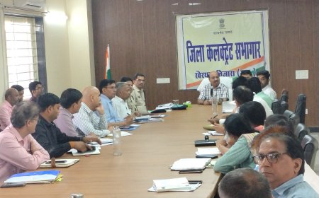 जिला कलक्टर की अध्यक्षता में साप्ताहिक समीक्षा बैठक: जिले में आपदाओं से निपटने के लिए तैयार किया जाएगा डिजास्टर प्लान
