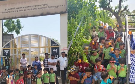 क्रिएटिव किड्स प्ले स्कूल के छोटे-छोटे बच्चों ने दादू  पार्क का किया भ्रमण ,अध्यापकों ने दादू पार्क की भौगोलिक स्थिति से कराया अवगत