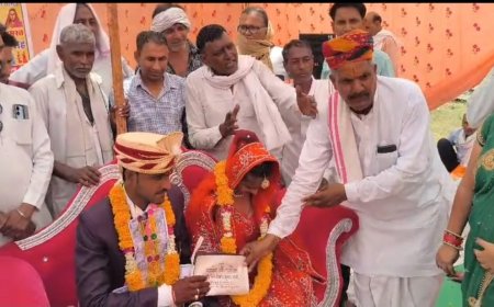 सामूहिक विवाह सम्मेलन में 23 जोड़े ने थामा एक दूसरे का हाथ, आशीर्वाद देने उमड़ा कस्वा के लोगों का समूह