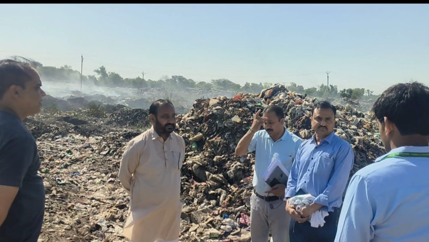 बगड़ राजपूत में कचरा केंद्र से लोगों को परेशानीः आग से उठ रहे धुएं से आसपास के गांवों में सांस लेना मुश्किल, विधायक सुखवंत सिंह ने किया निरीक्षण