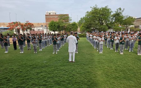 श्री गोविंद देव परोपकारी ट्रस्ट के तत्वाधान में  प्रिंस पब्लिक स्कूल में कराया योग