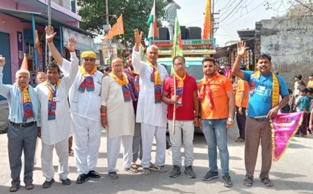 रामगढ़ में निकली श्याम बाबा की धर्म जागरण बाइक रैली:   7  को निकाली जाएगी कलश शोभायात्रा