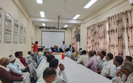 कृषि विज्ञान केंद्र गुंता में किसानो की समस्याएं सुनी