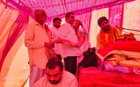 कृष्ण रुक्मणी विवाह पर महिलाओं ने गाए मंगल गीत, महायज्ञ एवं कथा के आयोजन में विधायक कांति प्रसाद मीणा ने भी लिया भाग