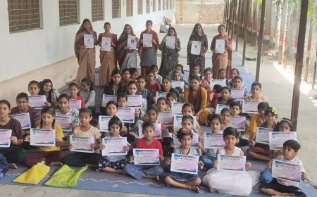 कौशल विकास योजनान्तर्गत कक्षाओं के संचालन का विधिवत समापन