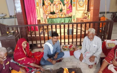 हवन और महा आरती के साथ मंदिर भर्तृहरि धाम का 27 वां स्थापना दिवस संपन्न