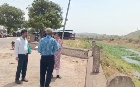 जिला कलेक्टर ने रूपारेल बारा बीयर का किया निरीक्षण:  नदी को पुनर्जीवित करने की कवायद