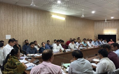 जिला कलक्टर ने ली समस्त एसडीएम, तहसीलदार, ईओ एवं जिला स्तरीय अधिकारियों की संयुक्त समीक्षा बैठक