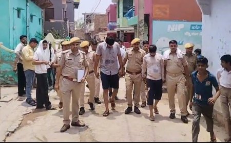 पहाड़ी लूटकांड का खुलासा: गिरफ्तार बदमाशों का बाजार में जुलूस निकाला, रीक्रिएट कराया क्राइम सीन