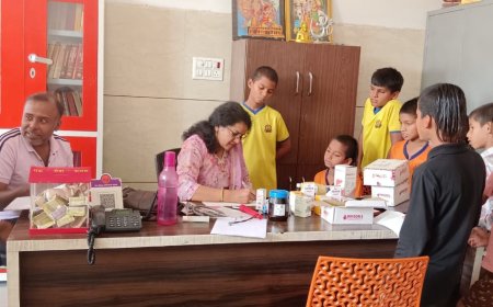 गुरुकुल में स्वास्थ्य परीक्षण शिविर का हुआ आयोजन