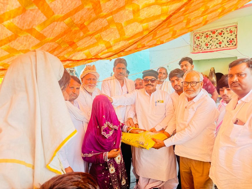 मामाबनकर पहुंचे प्रधान नसरू खान दो बेटियों का भरा भात