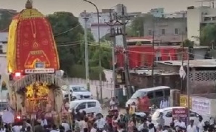 गुप्त वृंदावन धाम में पाटोत्सव की धूम:विशाल रथयात्रा, भक्तों ने खींचा कृष्ण बलराम का रथ