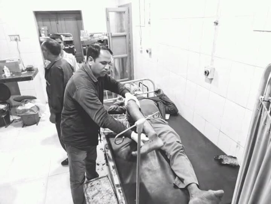 दो बाइकों की भिड़ंत में एक बाइक सवार व्यक्ति गंभीर रूप से हुआ घायल