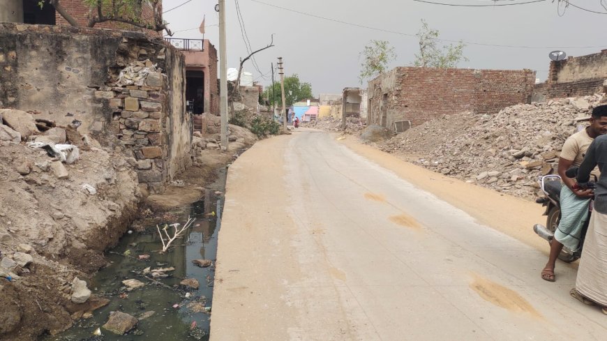 दो वर्ष से निर्माणाधीन सड़क के साइड में अधूरे नाला निर्माण के बावजूद किया जा रहा है भुगतान
