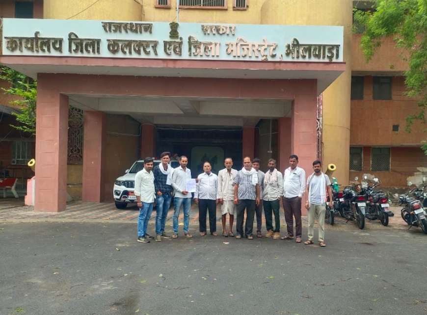 ग्राम दादिया के ग्रामवासियों ने नवसृजित पंचायत बासडा में रखने का जिला कलेक्टर के नाम दिया ज्ञापन सौंपा
