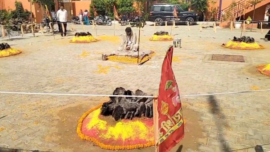माजरी धाम में तीन दिवसीय पंचधूना की साधना हुई शुरू