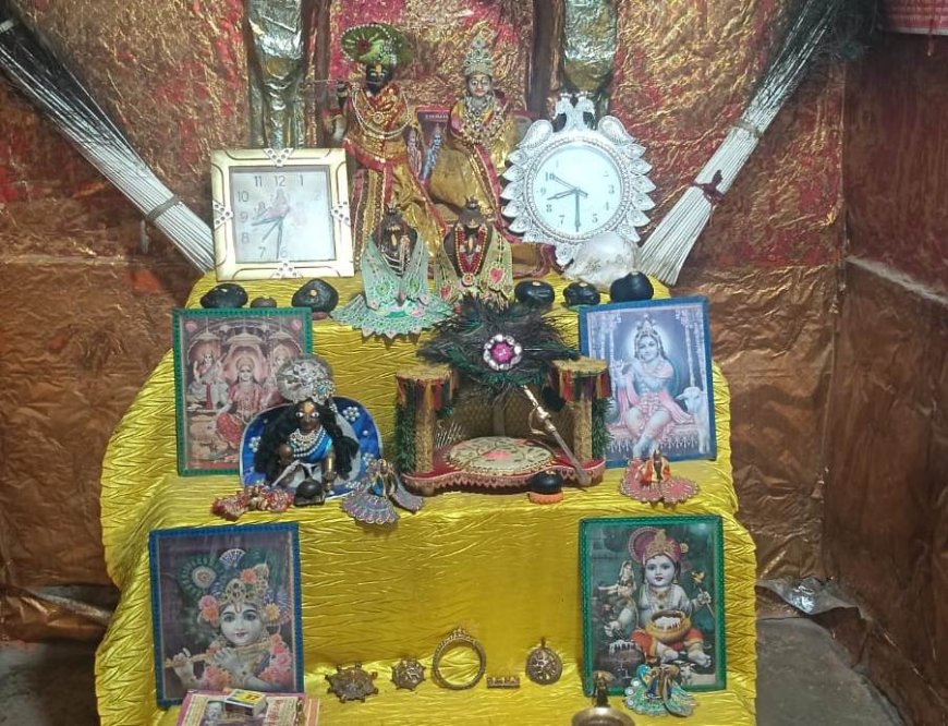 कस्बा अलावडा़ के मैन बाजार स्थित दाऊजी मन्दिर से सोमवार को ठाकुरजी की हुई चोरी