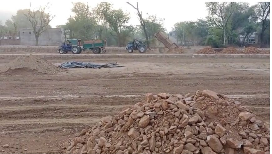 खबर का असर:  छोड़ भागे भूमाफिया मैदान अवैध रूप से सरकारी नाले अतिक्रमण के साथ प्लाटिंग करने का प्रयास