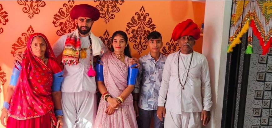 लुन्दाडा मे देवासी समाज के अस्ती विसर्जन के बाद गांव मे हरिद्वार गंगा यात्रा बहनों का भव्य स्वागत कर घर पर यात्रा समापन की