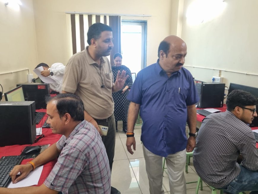 अनुकंपा नियुक्ति पश्चात ली जाने वाली कम्प्यूटर टंकण गति परीक्षा का हुआ आयोजन