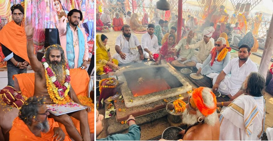 आनंद आश्रम उलूपूरा मे आयोजित 5121 कुंडी रुद्र महायज्ञ मे विश्व शांति और समृद्धि को लेकर कैबिनेट मंत्री डॉक्टर किरोडी लाल मीणा ने हवन कर यज्ञ में दी आहुतियां