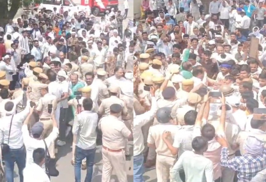 सुभाष मेघवाल हत्या मामले में कलेक्ट्रेट पर उग्र प्रदर्शन: जबदस्ती बैरिकेडिंग तोड़कर अंदर घुसने किया प्रयास,पुलिस ने किया भीड़ को तीतर- भीतर